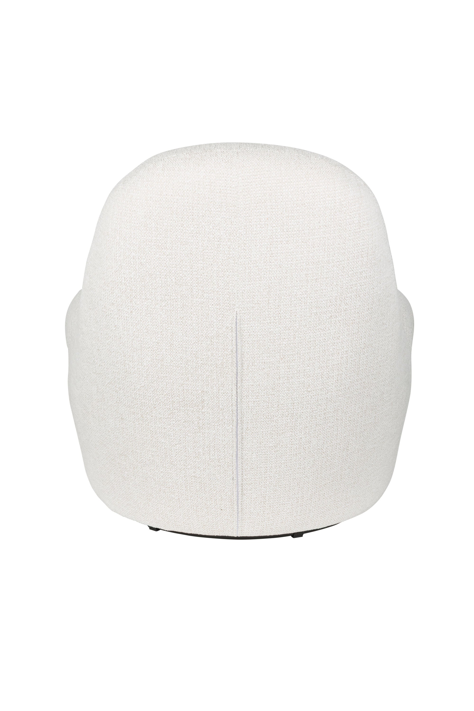 Velvoro White Boucle Swivel Lounge Chair